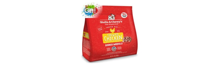 買 Stella & Chewy's 急凍狗糧滿 $299送1包急凍雞肉粒 4 磅