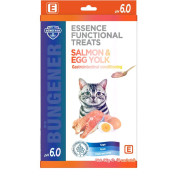 BUNGENER 博根拿功能健康小食 Essence Functional Treats - Salmon & Egg Yolk  三文魚+蛋黃 調節腸胃肉泥條 Mousse條 96g (12g x 8 獨立包裝) [PE0063]