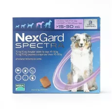 Nexgard Spectra 驅蟲咀嚼片 Fleas Ticks Mites Heartworms Prevention 3粒裝 for Large Dog (15-30Kg)