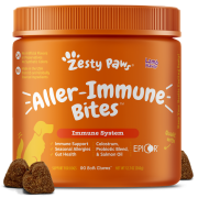 Zesty Paws - Aller-Immune Bites 抗敏免疫咀嚼軟粒 -  90粒 羊肉味 (犬用) | 橙標 紫字 [003266] 