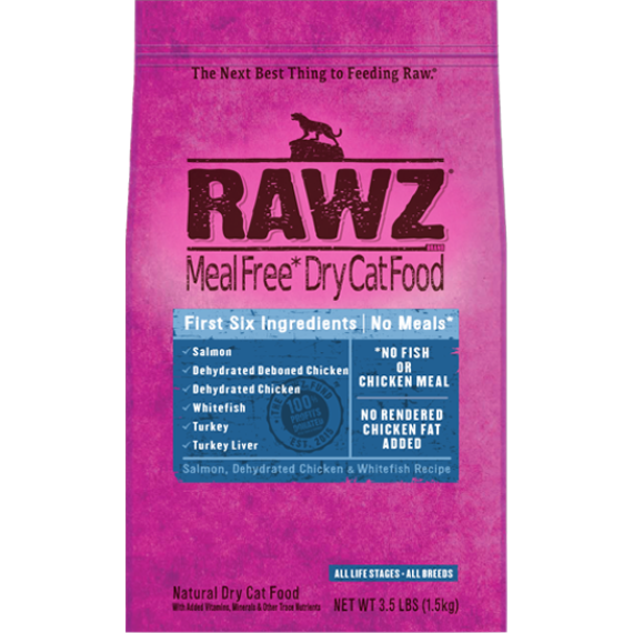 RAWZ 無穀物低溫烘焙 三文魚+脫水雞肉+白肉魚 貓糧 1.75LB | 迷您裝 [RAWZCF1]