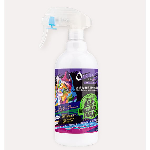 AQUA PRO+TECH PETCARE  多功能消毒滅菌寵物噴霧400ML  (貓系包裝) APC 0400C