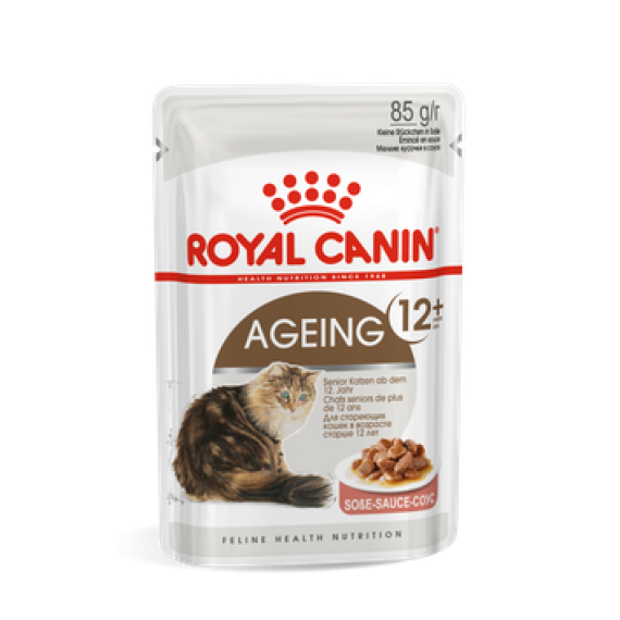 **清貨特價 (最佳食用日期:2025/01/31) **  Royal Canin 健康營養系列 - 老年貓12+營養主食濕糧（肉汁） *Ageing 12+ Cat (Gravy)* 85g [3171400]