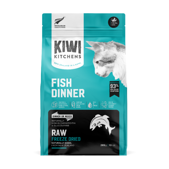 **清貨特價 (最佳食用日期:2025/01/31) ** Kiwi Kitchens - 凍乾全貓糧 – 深海鮮魚  110g (藍色)