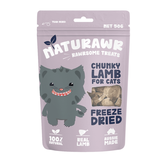 **清貨特價 (最佳食用日期:2025/01/31) ** Naturawr Rawrsome Treats 凍乾羊肝貓小食 50克