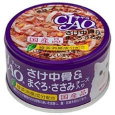 **清貨特價 (最佳食用日期:2025/01/13) **  CIAO C-55 雞+鮭+起司 貓罐頭 85g.