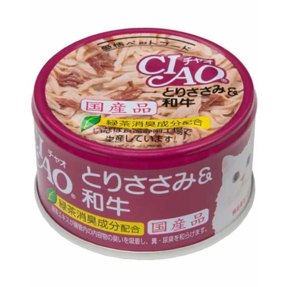 **清貨特價 (最佳食用日期:2024/11/09) ** CIAO 白​​雞柳和牛 C-33 85g 