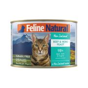 **清貨特價 (最佳食用日期:2024/12/20) **  F9 Feline Natural [K9-C-BH170] 貓罐頭170G - 牛肉及藍尖尾鱈魚 | 大罐 海綠