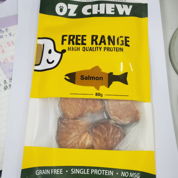 OZ Chew純天然風乾三文魚狗小食