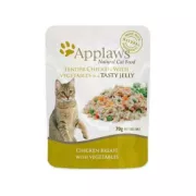 **清貨特價 (最佳食用日期:2024/11/12) **  Applaws Natural Cat Food 雞肉配蔬菜 Jelly 貓濕糧 70g [8260]