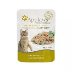 **清貨特價 (最佳食用日期:2024/11/12) **  Applaws Natural Cat Food 雞肉配蔬菜 Jelly 貓濕糧 70g [8260]