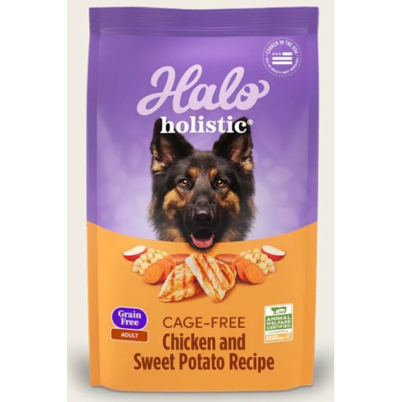 Halo -  Holistic 健康無穀物 雞肉甜薯配方 成犬糧 21lb [59121] 