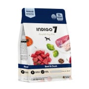 Indigo 7 全齡犬專用 牛肉+鴨肉挑嘴配方 狗乾糧 5.2kg (400g x 13包) [ID7B-L] | 深藍標