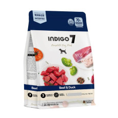 Indigo 7 全齡犬專用 牛肉+鴨肉挑嘴配方 狗乾糧 5.2kg (400g x 13包) [ID7B-L] | 深藍標