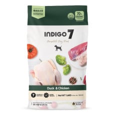 Indigo 7 全齡犬專用 鴨肉+雞肉抗敏配方 狗乾糧 1.6kg (200g x 8包) [ID7D-S] | 深綠