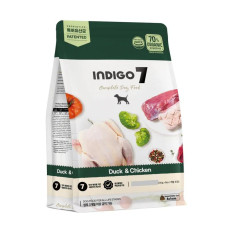 Indigo 7 全齡犬專用 鴨肉+雞肉抗敏配方 狗乾糧 5.2kg (400g x 13包) [ID7D-L] | 深綠