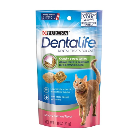 **清貨特價 (最佳食用日期:2024/12/31) ** PURINA® - Dentalife 貓潔齒餅- 三文魚口味 1.8oz [12482964]