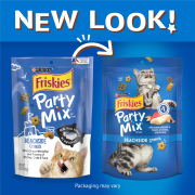 **清貨特價 (最佳食用日期:2024/11/30) ** Purina Friskies 喜躍 Party Mix 鬆脆貓小食袋裝 Beachside Crunch - 海鮮及吞拿魚 6oz/170g (藍) [12364958] **新舊包裝隨機發貨**