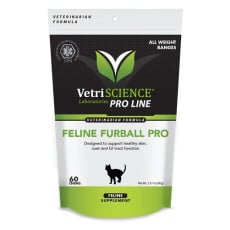 **清貨特價 (最佳食用日期:2024/12/31) ** 美國  VetriScience FELINE FURBALL PRO 雞肉味 吐毛球 貓小食 60粒裝