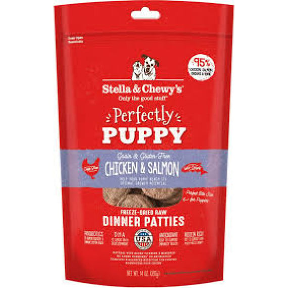 Stella & Chewy's 凍乾脫水狗糧 SC100 Freeze Dried Dinner Patties for dog - 幼犬雞肉及三文魚配方 14oz