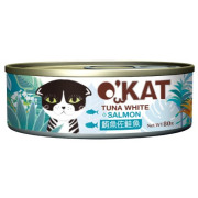 **清貨特價 (最佳食用日期:2025/04/08) **O'kat 美喵人生 [OK61] 無膠主食罐 鮪魚佐鮭魚 80g