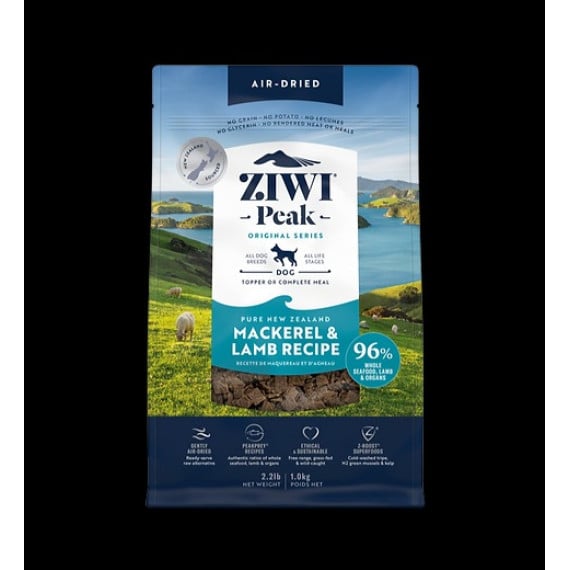 Ziwipeak 巔峰 無穀物狗糧 96% Mackerel & Lamb 脫水鯖魚+羊肉 01kg [ADML1]