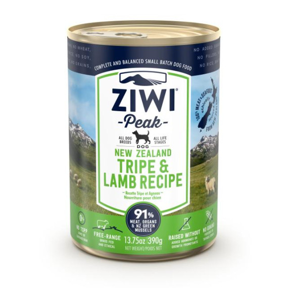 ZiwiPeak CDTL (狗用) 罐裝料理 草胃+羊肉 390g