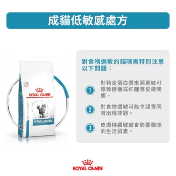 Royal Canin - Hypoallergenic (DR25) 獸醫配方 低敏配方 乾貓糧 2.5kg [3112900]