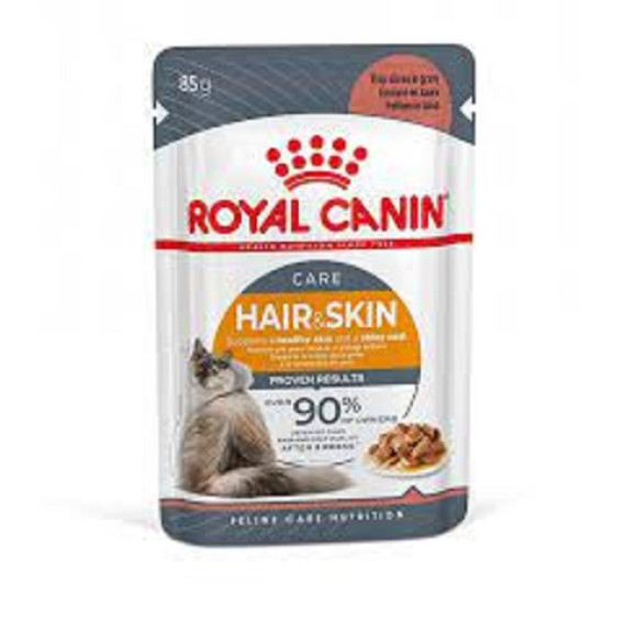 Royal Canin 加護系列 - 成貓亮毛及皮膚加護主食濕糧（肉汁） *Hair & Skin Care Adult Cat (Gravy)* 85g [3105100]