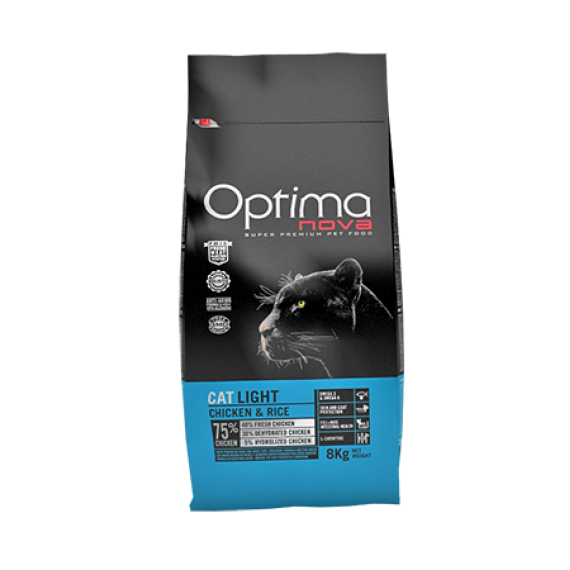 Optima Nova [OCL-L]- 黑豹修身低脂配方貓乾糧-雞肉加飯 8kg