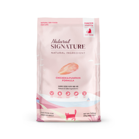 Natural Signature 雞肉有機南瓜去毛球貓糧 4.8kg (內含400g x 12包) (粉) [NCC-L]