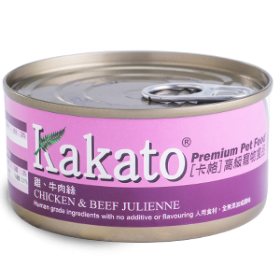 Kakato 804 雞+牛肉絲 170G