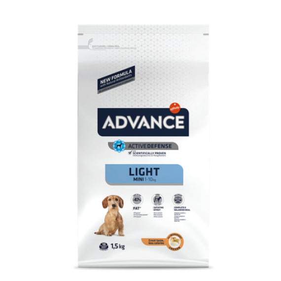 Advance - Active Defense Adult Mini Light 特殊護理系列 小型成犬 輕體配方 狗糧 1.5kg [923530] (新舊包裝隨機發貨)