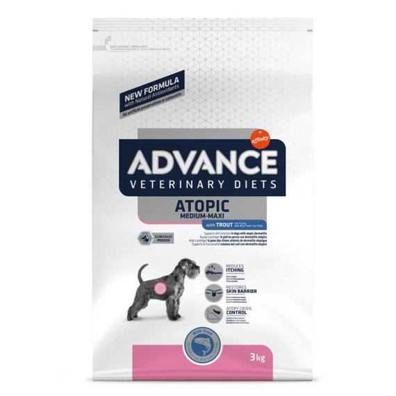 Advance - 處方系列 中大型成犬 皮膚專用(ATOPIC MEDIUM-MAXI)狗糧 3kg [529310] 送皮膚處方濕糧一包