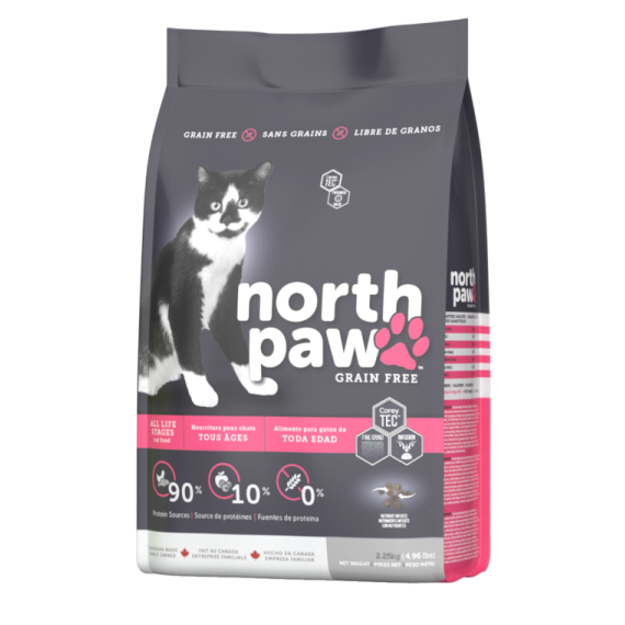 North Paw 無穀物雞肉+魚 全貓配方 貓糧 2.25kg (黑粉) [NPCAT2]