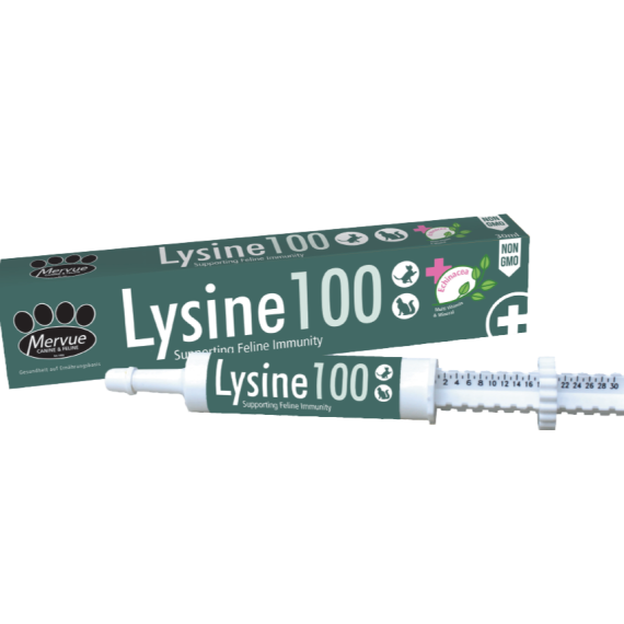 愛爾蘭馬飛立制藥 - Mervue Lysine 100 30ml 補充劑 (貓感冒終結者) 