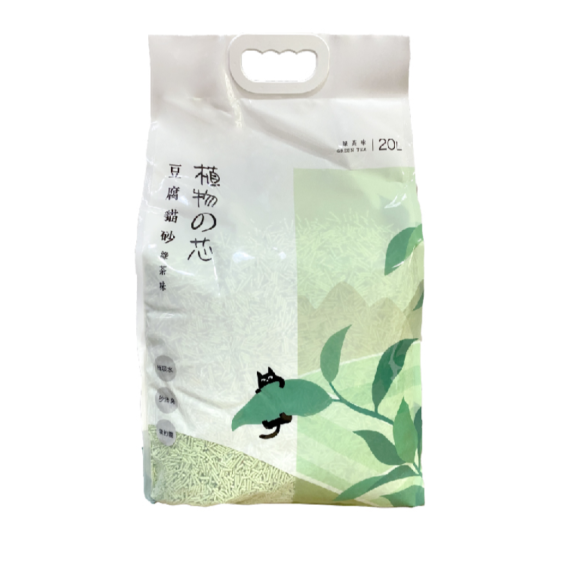 植物之芯 豆腐貓砂 (綠茶味) 20L *新包裝2.0MM*