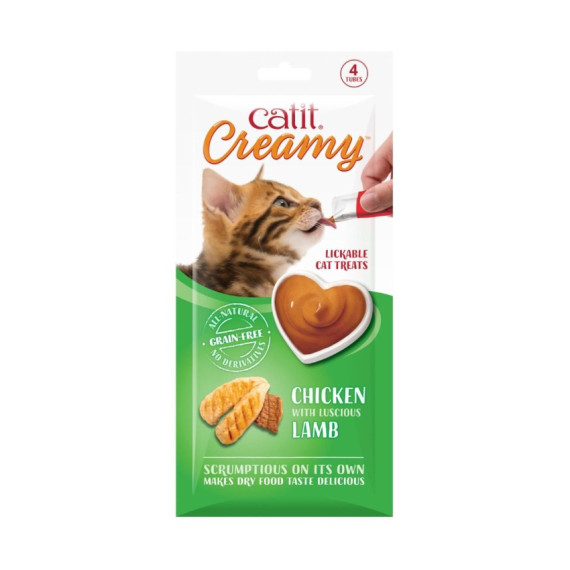 Catit Creamy 營養補充糊仔小食 - 羊肉烤雞味(10G x4) [CT44452]