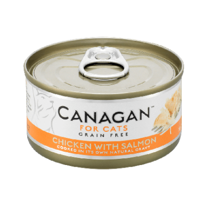 Canagan [WS75] 貓用無穀物雞肉+三文魚配方罐頭 75g