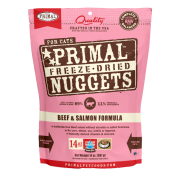 Primal FELINE FREEZE-DRIED NUGGETS (原始) 貓用冷凍脫水糧- 牛加三文魚配方 14oz/397g [FBF14FD]