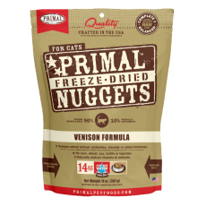 Primal FELINE FREEZE-DRIED NUGGETS (原始) 貓用冷凍脫水糧-鹿肉配方 14oz/397g [FVF14FD]