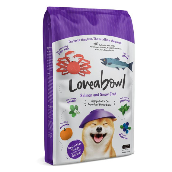 Loveabowl [LB0106] 無穀物雪蟹三文魚海鮮 全犬種配方 狗乾糧 10kg (紫)