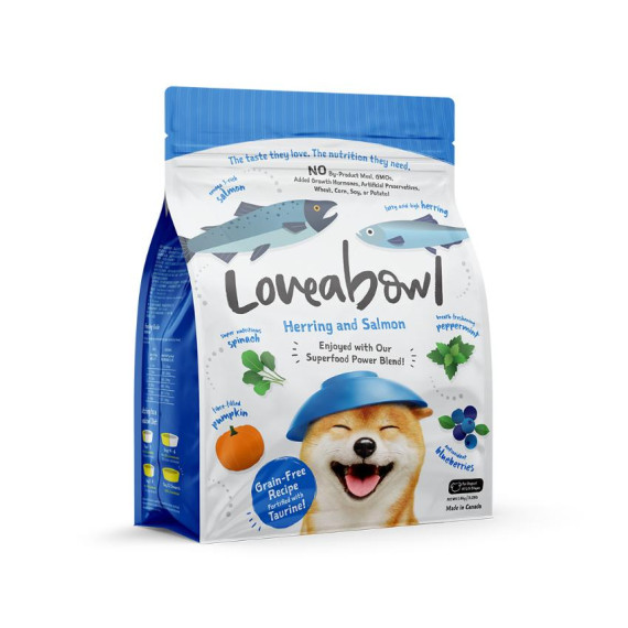 Loveabowl [LB0120] 無穀物希靈魚三文魚海洋 全犬種配方 狗乾糧 1.4kg (藍)