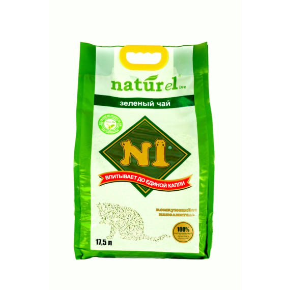 N1 Naturel 玉米豆腐貓砂 (綠茶味) *2.0幼條* 17.5L