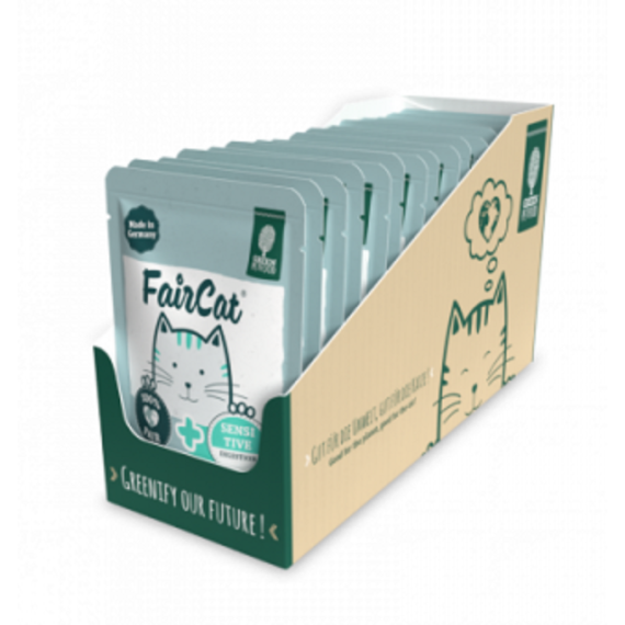 GREEN PETFOOD 德國低敏無榖物 主食濕包 85G FAIRCAT SENSITIVE 腸胃敏感