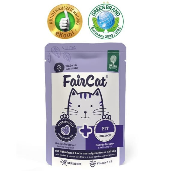 GREEN PETFOOD 德國低敏無榖物 主食濕包 85G FAIRCAT FIT 高能量 / 增肌