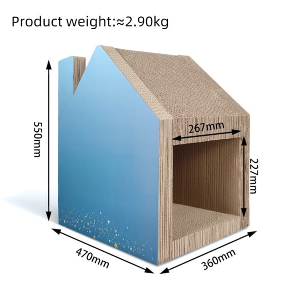 貓貓瓦通紙貓抓板 屋仔 [IC-1090]