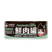 汪喵星球 [FM102 / FM112] - 貓用98%鮮肉無膠主食罐 - 鱈魚雞肉 80g