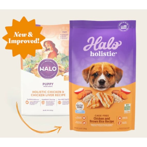 新包裝 Halo - Holistic 幼犬雞肉糙米配方 狗乾糧 10lb [38120] 