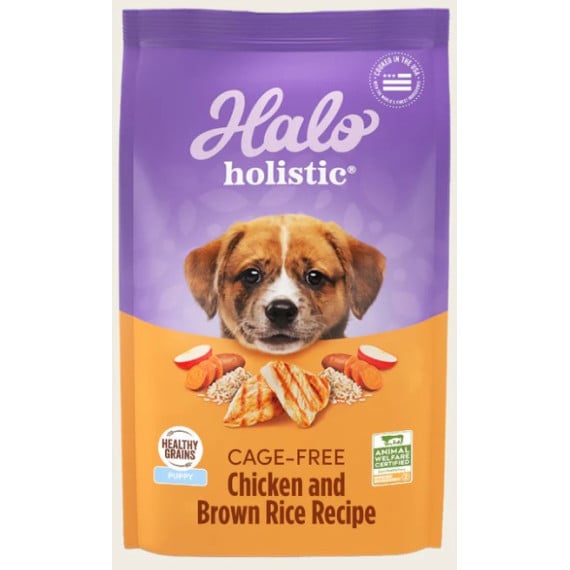 新包裝 Halo - Holistic 幼犬雞肉糙米配方 狗乾糧 10lb [38120] 